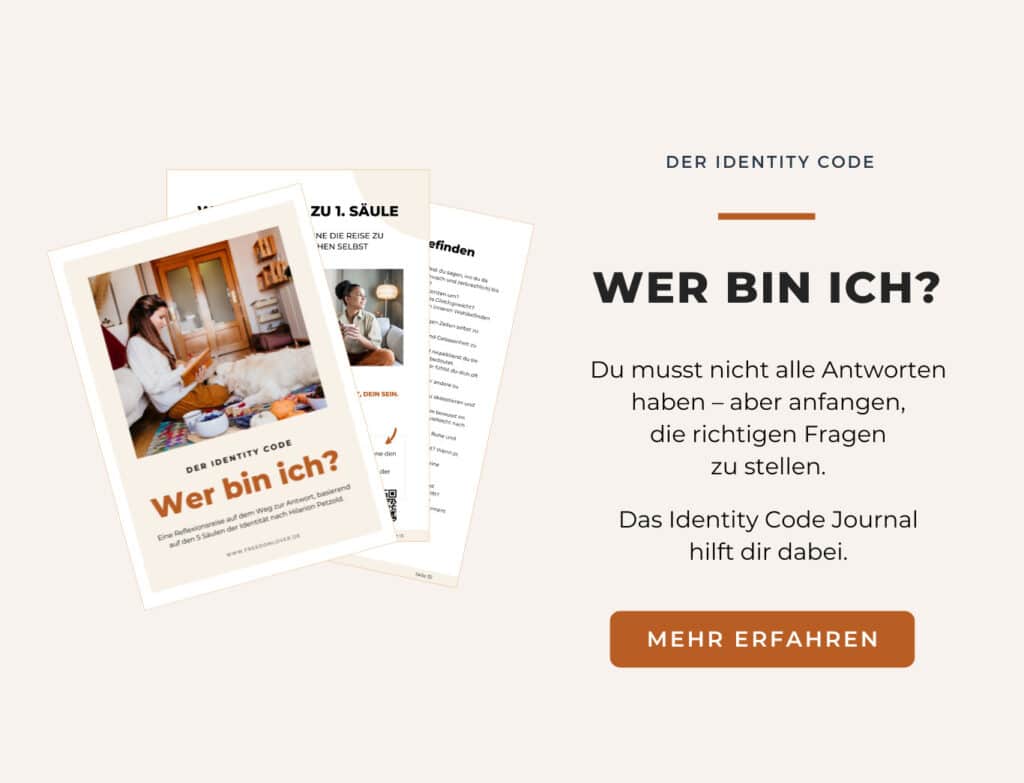 Der Identity Code Journal – Wer bin ich? Entdecke die richtigen Fragen, um deine wahre Identität zu finden. Jetzt mehr erfahren.