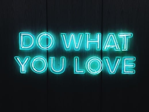 Was sind deine Prinzipien? Do what you love! Leuchtschild